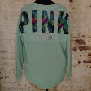 VS PINK Teal Long Sleeve Spirit Jersey Tee